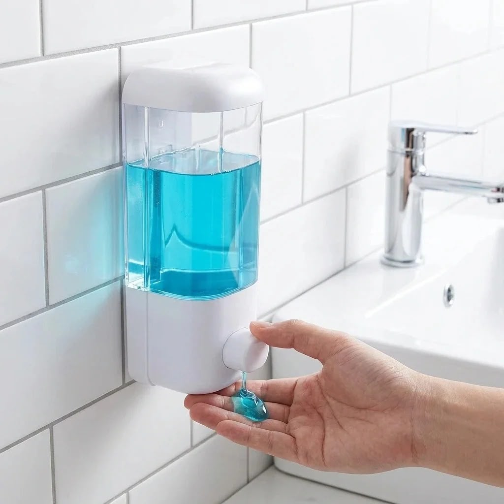 MS Mart - Wall Mounted Soap Dispenser | Liquid Soap & Shampoo Dispenser for Bathroom