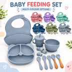 Kids Silicone Feeding Set Todler Meal Set 100 % Silicone Baby Meal Set Silicone Set Childerns Meal Training Set Cutlery .