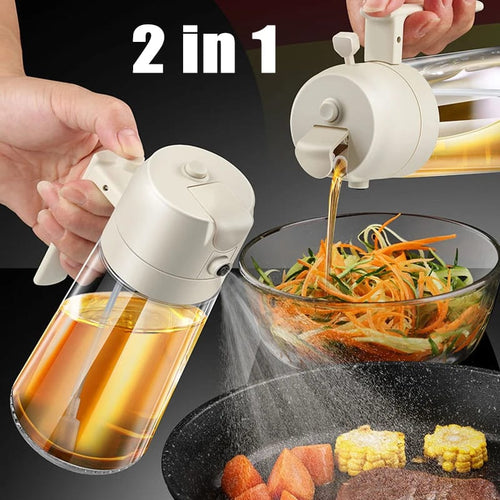Buy 1 Get 1 Free 2-in-1 oil spray and dispenser bottles (500ml) are available online in Pakistan