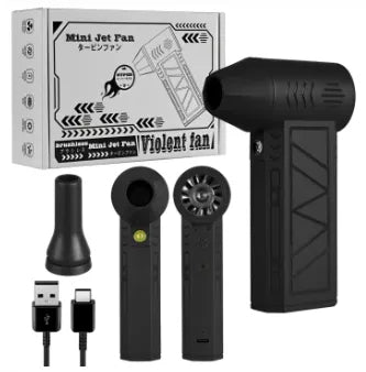 High Quality Mini Jet Fan – Powerful & Portable Turbo Air Blower 130,000 RPM | Ultra Powerful Cordless Air Duster & Car Dryer | Brushless Motor 3-Speed Mini Jet Fan with LED Light