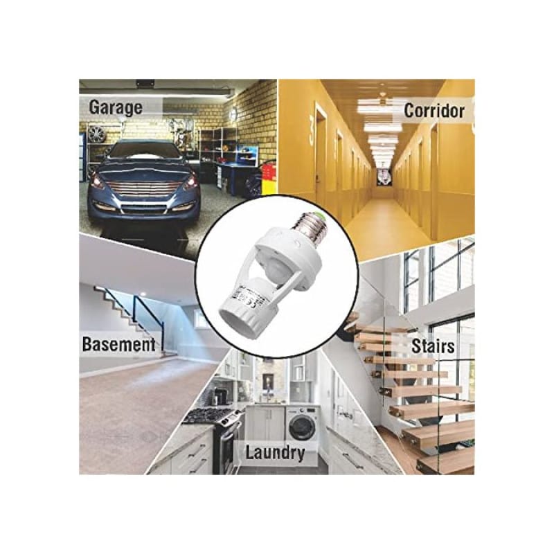 MS Mart - Motion Sensor Bulb Holder | Automatic Light On/Off Holder For Home