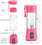 Portable Mini Electric Blender 380ml – USB Rechargeable 6-Blade Personal Juicer