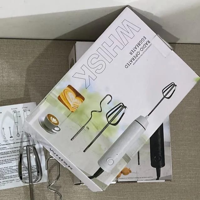 2 In 1 Electric Milk Frother & Egg Beater - 3 Speed Mini Handheld Power Whisk, Portable Coffee Foam Maker & Dough Mixer
