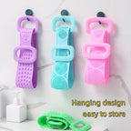 PACK OF 2  :Body Wash Silicone Body Scrubber Belt Double Side Shower Belt