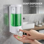 MS Mart - Wall Mounted Soap Dispenser | Liquid Soap & Shampoo Dispenser for Bathroom