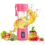 Portable Mini Electric Blender 380ml – USB Rechargeable 6-Blade Personal Juicer