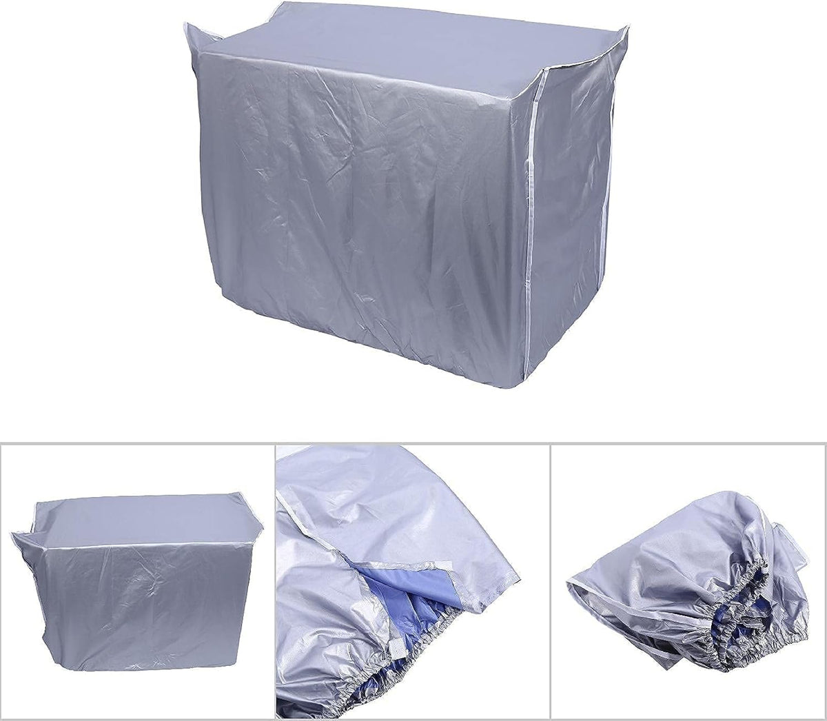 MS Mart - AC Cover Outdoor Unit | Parachute Fabric Waterproof Cover For AC - Silver