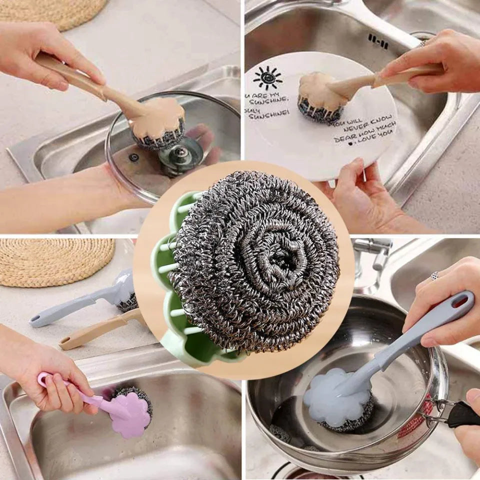 Pack Of 3 - Long Handle Kitchen Scrub Brush | Buy 2 Get 1 Free Offer