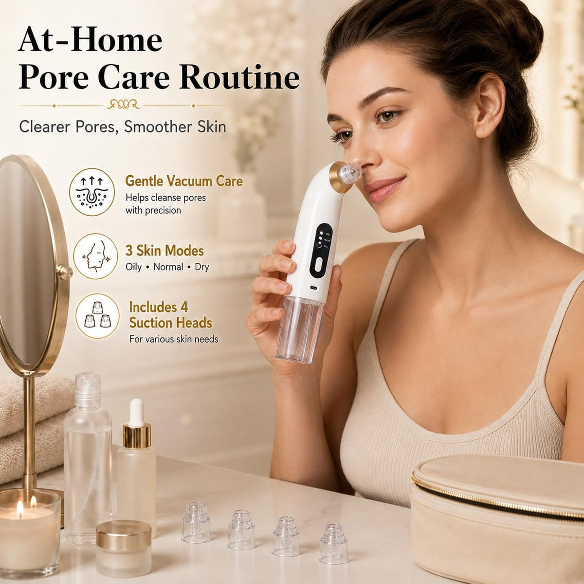 MS Mart - Small Bubble Blackhead Remover | Pore Vacuum Suction Cleaner for Face
