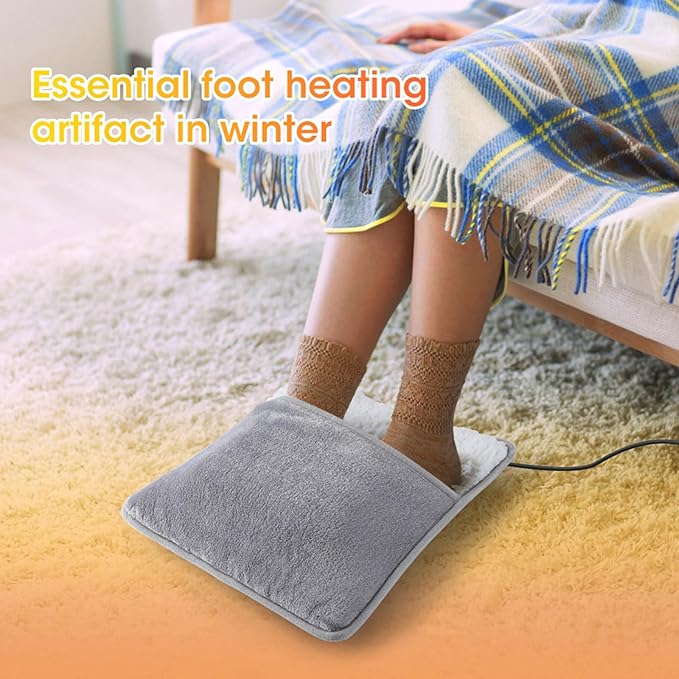 MS Mart - Electric Foot Warmer Pad | USB Heated Foot Heater Slipper For Winter