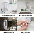 MS Mart - Wall Mounted Soap Dispenser | Liquid Soap & Shampoo Dispenser for Bathroom