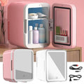 4L Mini Beauty Fridge | Makeup Fridge With LED Mirror - Hot & Cold - For Car & Home