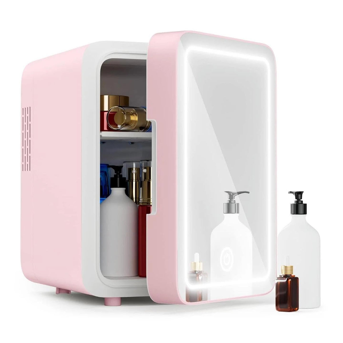 4L Mini Beauty Fridge | Makeup Fridge With LED Mirror - Hot & Cold - For Car & Home