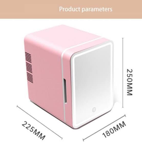 4L Mini Beauty Fridge | Makeup Fridge With LED Mirror - Hot & Cold - For Car & Home