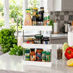 MS Mart - 3 Tier Corner Shelf Organizer | Triangle Storage Rack For Kitchen & Bathroom