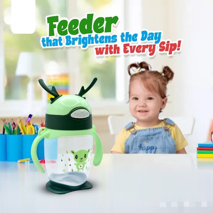 MS Mart - Baby Smile Sipper Cup with Handles | Leak-Proof Feeder Style Training Cup