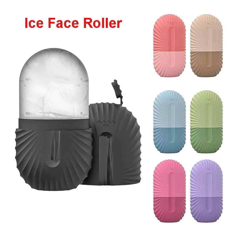 MS Mart - Rose Petal Ice Face Roller | Reusable Silicone Ice Cube Massager for Face, Eyes & Glowing Skin