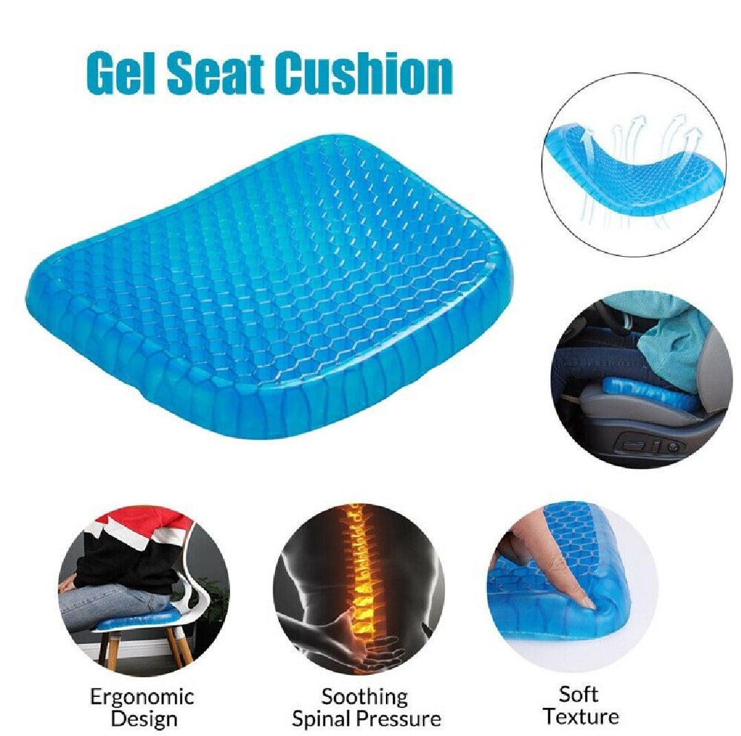 Egg Sitter Absorb Pressure Support Back Pain Relief Breathable Honeycomb Car and Office Cushion Seat Gel Non-Slip Flex Seat Cushion