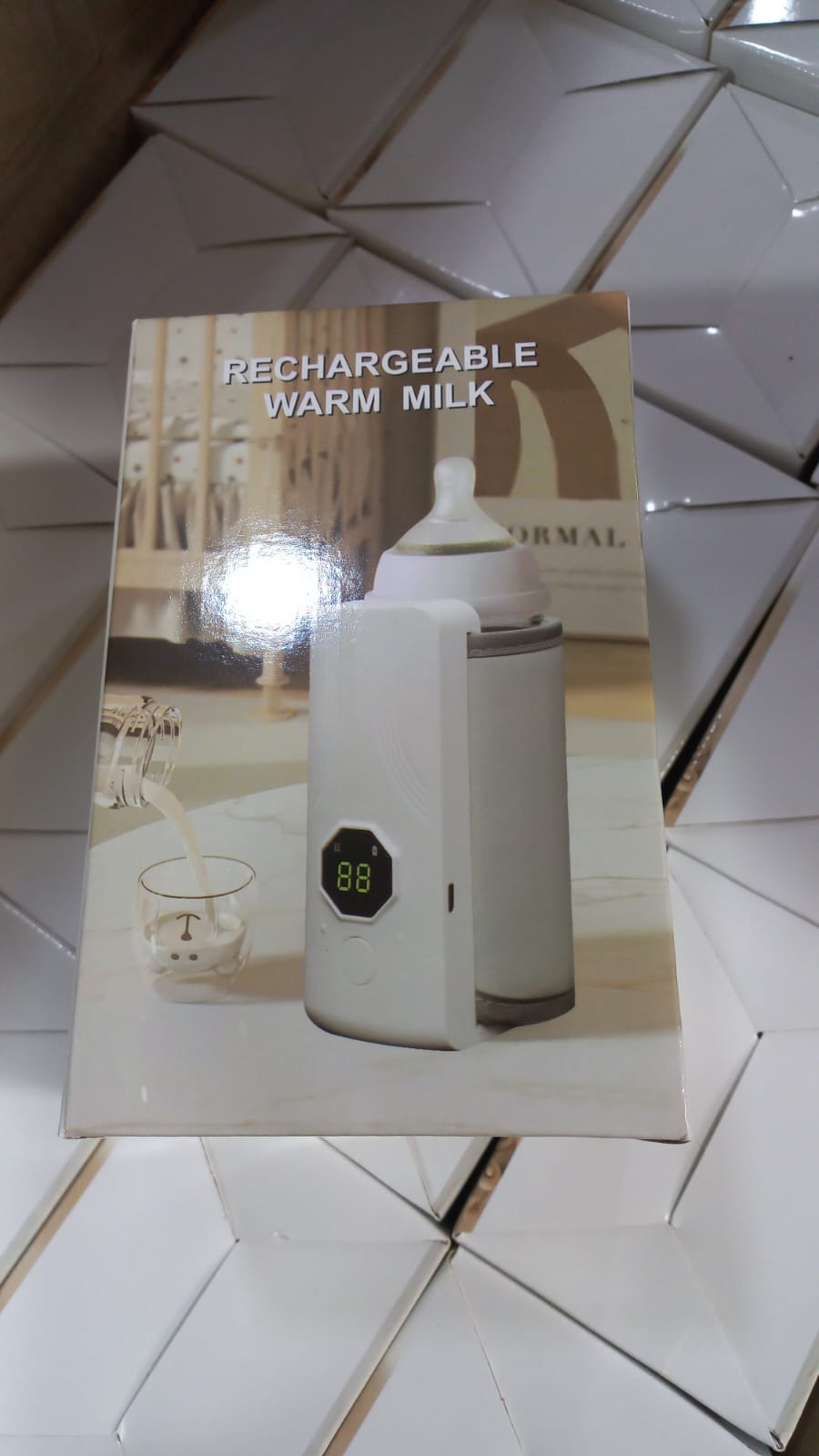 Rechargeable Portable Baby Bottle Milk Warmer | USB Type-C Digital Feeder Warmer