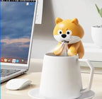 Clip-on Mini Fan for Cup&Bowl,Cute Animal Shaped Personal Fan for Cooling Coffee,&Drinks,Portable Desk Fan