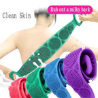 PACK OF 2  :Body Wash Silicone Body Scrubber Belt Double Side Shower Belt