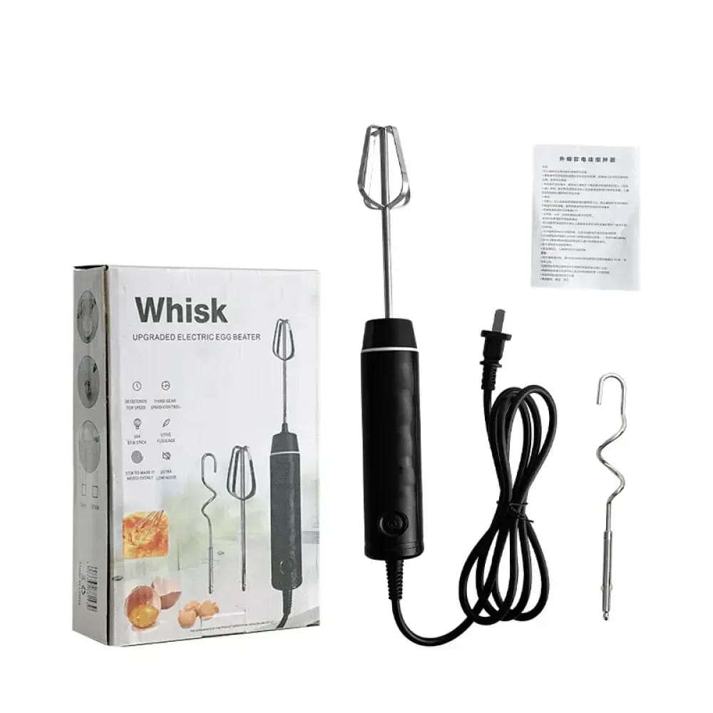 2 In 1 Electric Milk Frother & Egg Beater - 3 Speed Mini Handheld Power Whisk, Portable Coffee Foam Maker & Dough Mixer
