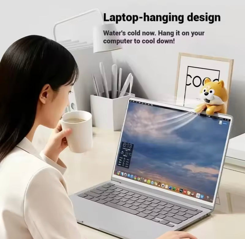 Clip-on Mini Fan for Cup&Bowl,Cute Animal Shaped Personal Fan for Cooling Coffee,&Drinks,Portable Desk Fan