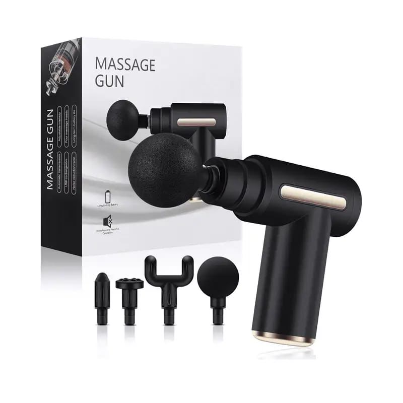 Massager Machine - Massage Gun Full Body - Deep Tissue Massage Gun - Massage Gun - Body Massager Powerful Muscle Relaxer For Men & Women Therapy Gun With Multiple Heads - Portable Rechargeable Pain Relief Massage