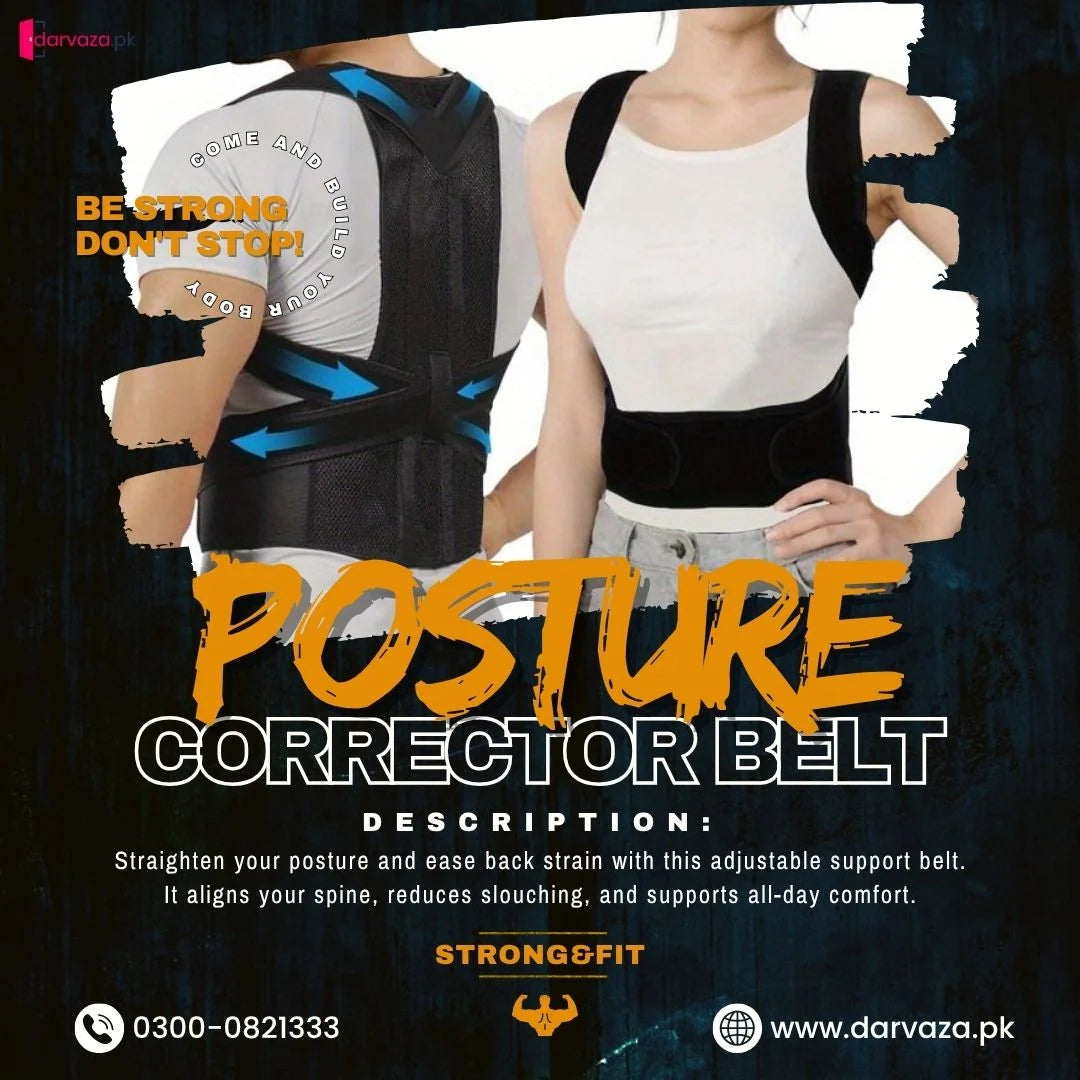 MS,MART Back Posture Corrector Belt (With Metal Rods)