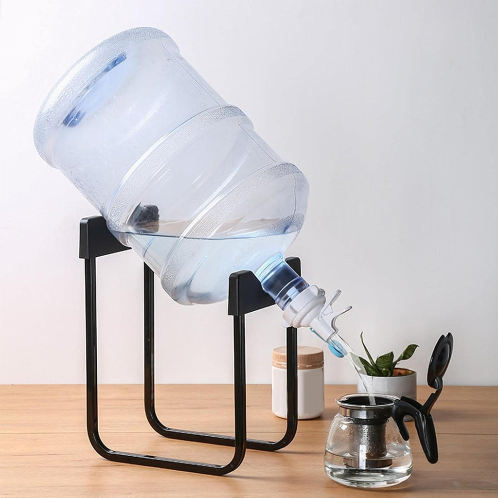 High Quality Water Bottle Stand with nozzle Rust resistant water Dispenser Metal Rack Dispenser Water Jug Holder Non-Screw with Water Tap