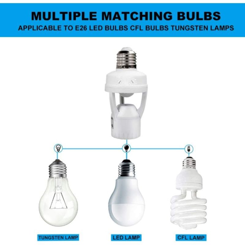 MS Mart - Motion Sensor Bulb Holder | Automatic Light On/Off Holder For Home