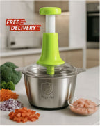 Manual Push Chopper | Mega Max Steel Chopper - Hand Press Vegetable & Meat Chopper