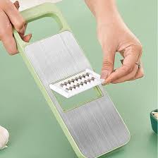 MS Mart - 5 in 1 Stainless Steel Vegetable Slicer & Grater | Safe Multi-Functional Cutter