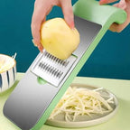 MS Mart - 5 in 1 Stainless Steel Vegetable Slicer & Grater | Safe Multi-Functional Cutter