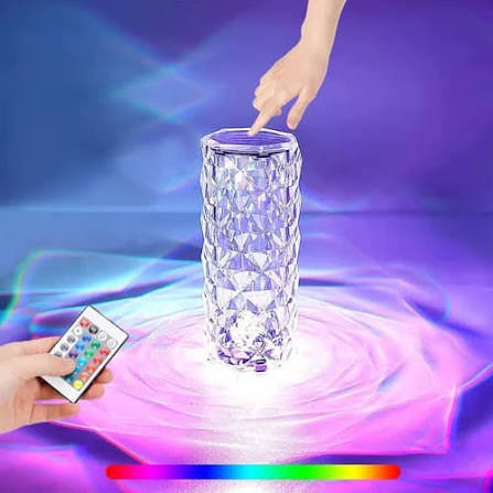 MS Mart - Crystal Diamond Table Lamp | 16 Colors Touch & Remote Control Rose Lamp