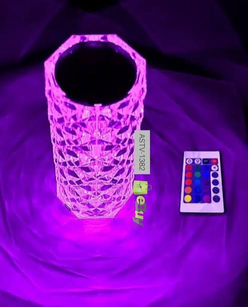 MS Mart - Crystal Diamond Table Lamp | 16 Colors Touch & Remote Control Rose Lamp