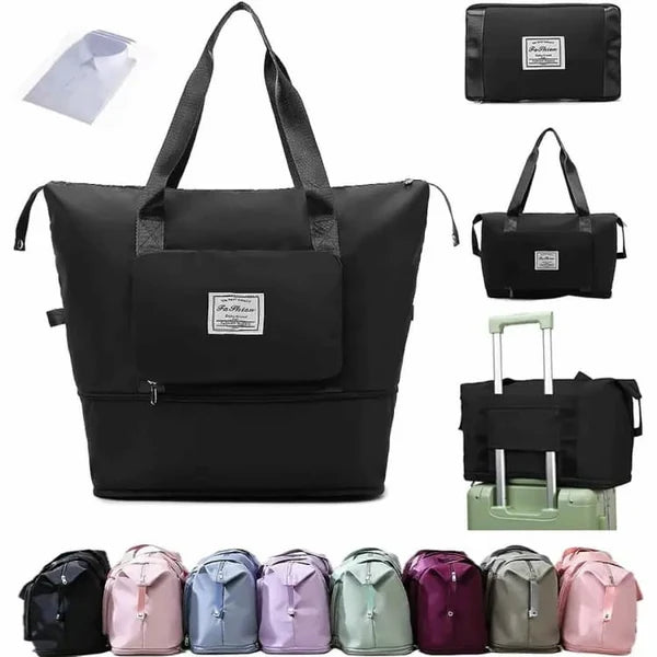 Expandable Oxford Pillow Bag Travel Organizer – Waterproof Foldable Luggage Storage Handbag for Travel & Gym made in china
