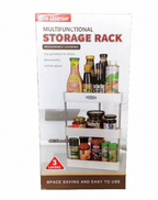 MS Mart - 3 Tier Corner Shelf Organizer | Triangle Storage Rack For Kitchen & Bathroom