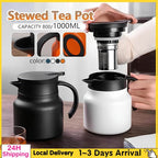 1pc Stainless Steel Double-layer Insulated Mini Hot Water Tea Pot