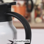 1pc Stainless Steel Double-layer Insulated Mini Hot Water Tea Pot