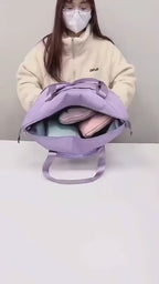 Expandable Oxford Pillow Bag Travel Organizer – Waterproof Foldable Luggage Storage Handbag for Travel & Gym made in china