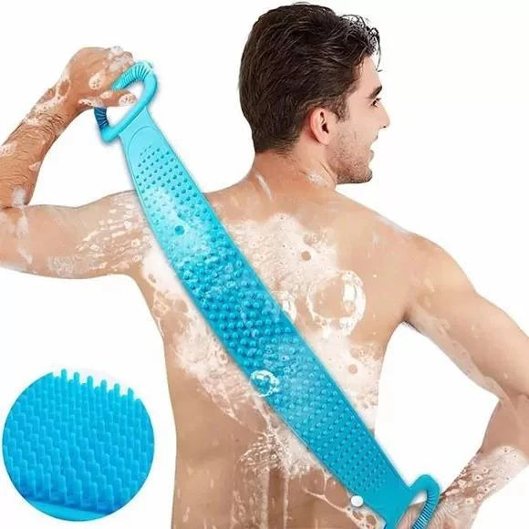 PACK OF 2  :Body Wash Silicone Body Scrubber Belt Double Side Shower Belt